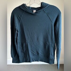 Athleta Girl Dark Blue Cotton Micro-fleece Lined Hoodie.